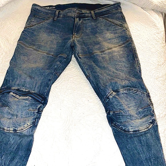 G STAR RAW 5620 3D zip knee skinny jeans!